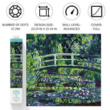 DIAMOND DOTZ Water Lilies and Japanese Bridge Diamond Painting Kits for Adults - Diamond Art Kits a Relaxing Creative Craft Kit with Dotz Gems 23.2x22.4 DIAMOND DOTZ