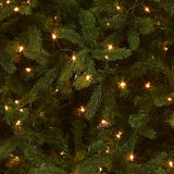 National Tree Company Pre-lit 'Feel Real' Artificial Giant Downswept Christmas Tree, Green, Douglas Fir, White Lights, Includes Stand, 10 feet National Tree Company