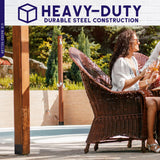 BISupply Concrete Post Anchor 4x4 Post Base Spike 4 Pack - U Shape Fence Post Holder Pergola Brackets Deck Post Base Set BISupply