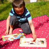 TOWO Wooden Bear Family Dress up Puzzle Box - Sorting and Matching Jigsaw Puzzle - Wooden Sorting Toys for 3 Year Old - Wooden Puzzles for 3 Years Old Girls Toys of Wood Oxford