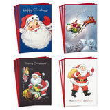 Hallmark Boxed Christmas Cards, Vintage Santa Claus (4 Designs, 12 Cards and Envelopes) Hallmark