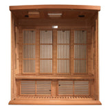 DYNAMIC SAUNAS Maxxus MX-K406-01 Elite 4-Person Near Zero EMF (Under 2 MG) FAR Infrared Sauna, (Canadian Clear Red Cedar) Curb Side Delivery DYNAMIC SAUNAS