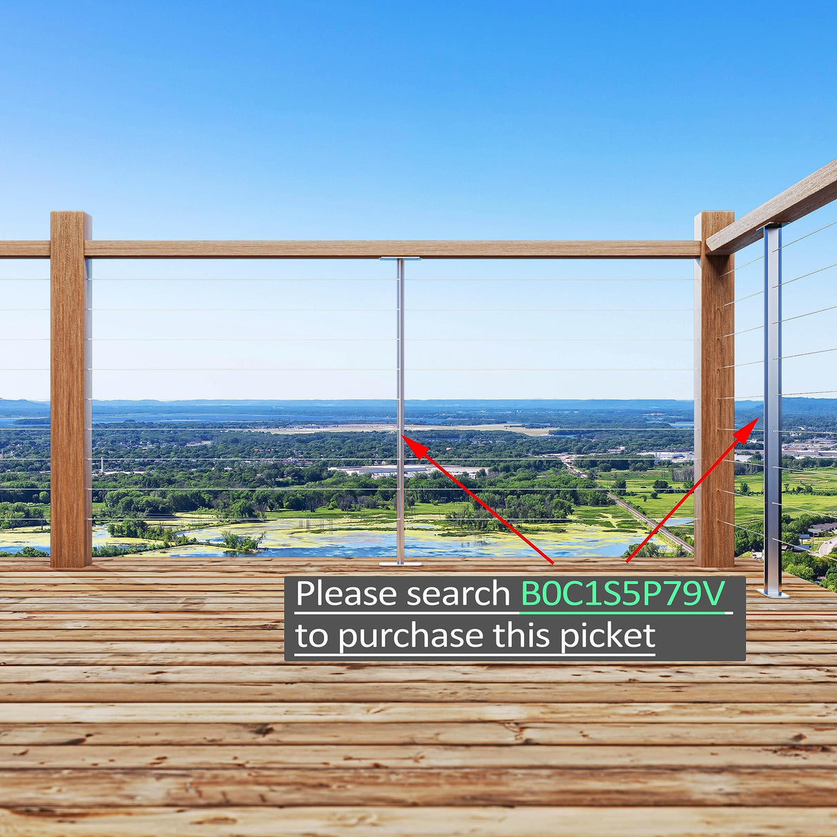 Deck Man T316-Stainless Steel Adjustable Angle 1/8" Cable Railing Kit/Hardware for Wood Post，Marine Grade (30 Pack) Deck Man