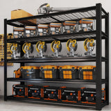 LI JIU HOME 62" W x 24" D x 72" H Garage Shelving Heavy Duty Metal Shelving 3500LBS Storage Shelves Adjustable Metal Shelves for Storage Industrial Garage Shelves for Warehouse Basement (5T 72*62*24) LI JIU HOME