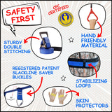 Heroz Obstacle Course for Kids - Ninja Warrior Obstacle Course for Kids Outdoor Play Equipment 65ft Double Slackline, Monkey Bars, Wheel, Climbing Rope - Jungle Gym Ninja Course for Kids Outside HEROZ