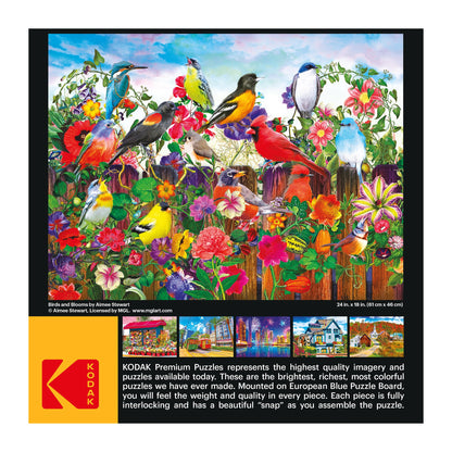 RoseArt - Kodak Premium - Birds and Blooms - 550 Piece Jigsaw Puzzle for Adults