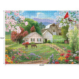 RoseArt - Abraham Hunter - Jefferson County Farm - 1000 Piece Jigsaw Puzzle for Adults RoseArt