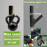 FIREHOOK Wooden Gun Rack with Lock Hole, Gun Wall Mount for Rifles, Shotguns, Gun Racks for Wall with Wider Space, Natural Hardwood Gun Hooks for Bows Rifle,Gun Rack Wall Mount for Storage Display FIREHOOK