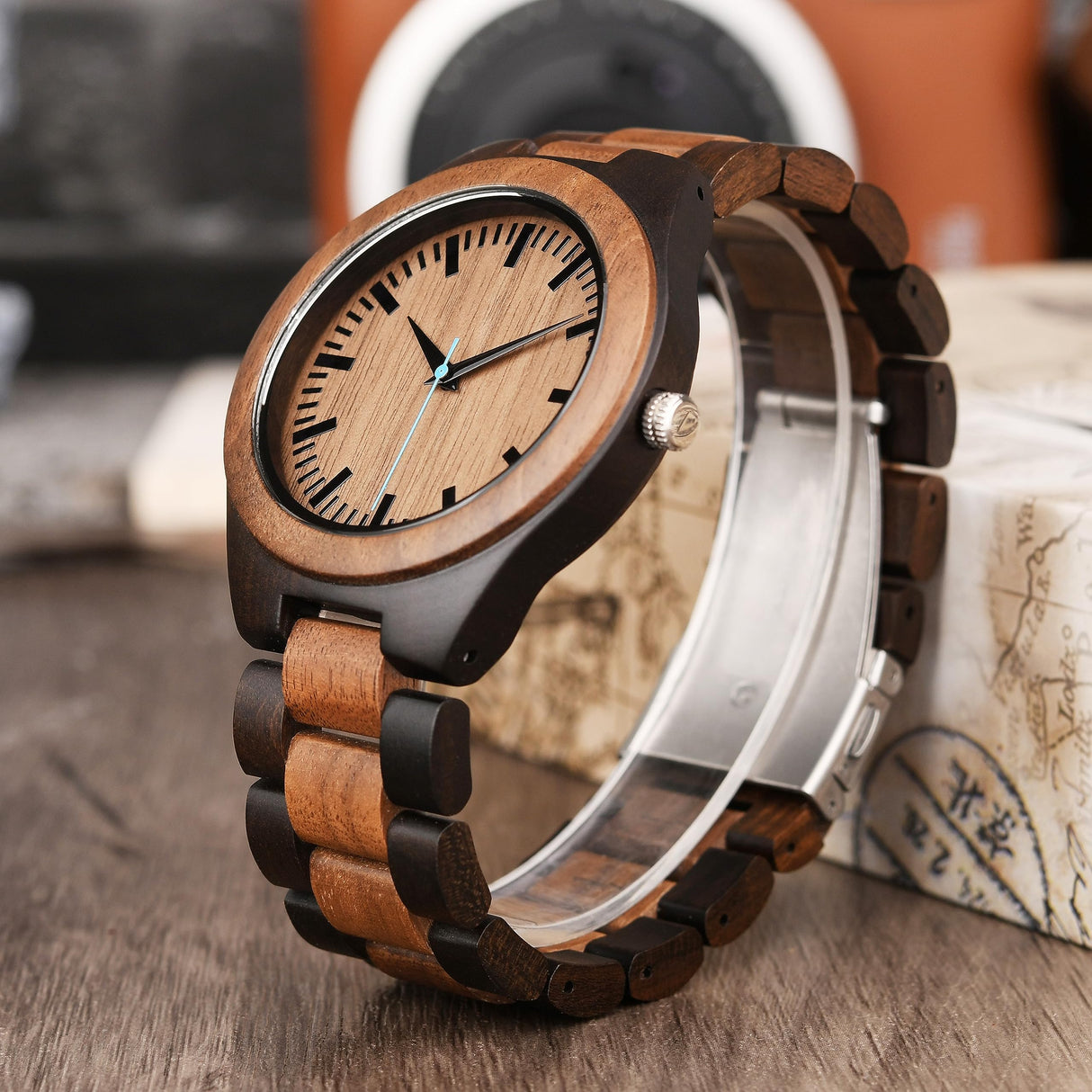 Personalized Wood Watch for Men Engraved Men's Wooden Watch Customized Anniversary Birthday Watch for Husband Dad Son LMWOOD