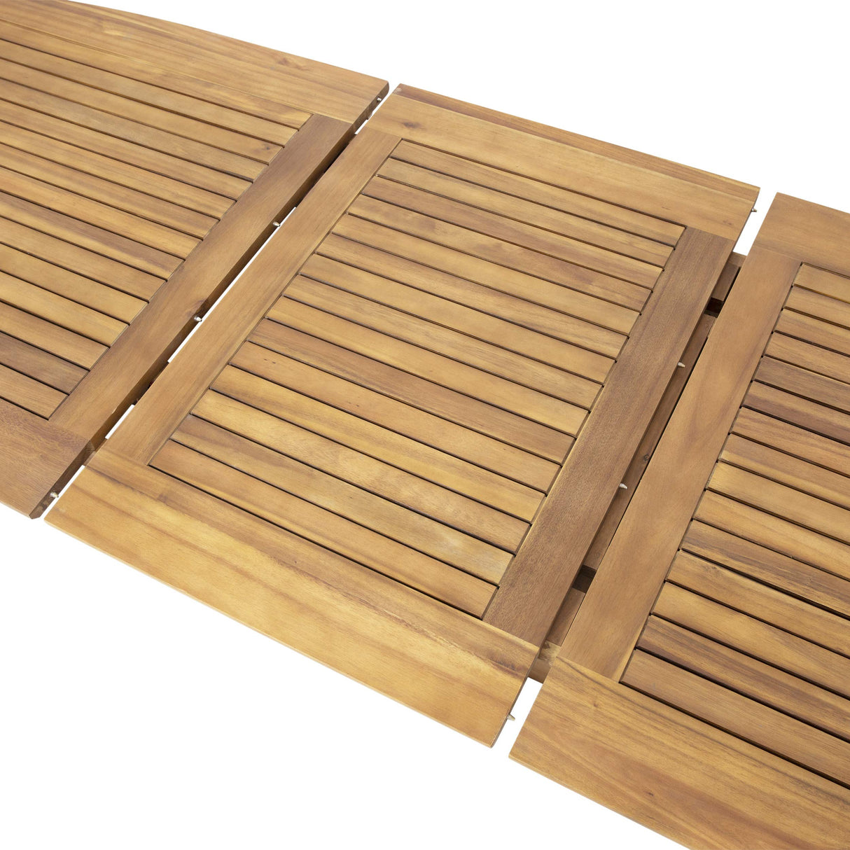 GDFStudio Outdoor Acacia Wood Expandable Dining Table, Teak GDFStudio