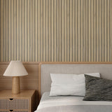 VaryPaper Wood Slat Wallpaper Peel and Stick Wood Contact Paper Waterproof Self Adhesive Wood Vinyl Wall Paper Removable Wood Panel Wallpaper for Bedroom Bathroom Walls Kitchen Cabinets 15.7''x78.7'' VaryPaper