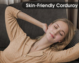 Furmax Sectional Couches for Living Room, U-Shaped Sofa Couch with Linen Fabric, 4 Seat Sofa Set with Double Chaise for Apartment (Corduroy, Dark Grey) Furmax