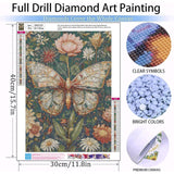 Fairyland JinWenn Diamond Art Kits for Adults Beginner, Butterfly Diamond Painting Kits 5D Diamond Dots Gem Art Crafts with Tools,Round Full Drill Funny Crafts for Home Wall Decor&Gift-12x16 inch Fairyland JinWenn
