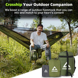 CROSSHIP Camping Hammock with Mosquito Net, 2 Person Hammock Tent, Portable, Parachute Nylon for Indoor, Outdoor, Hiking, Backpacking, Backyard, Beach, Travel (Hold Up to 500lbs) CROSSHIP