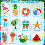 Thinkday 12 Pack Summer Diamond Painting Keychain Kits 5D Diamond Art Keychains DIY Painting Kit Summer Hanging Diamond Art Kits Diamond Art for Kids DIY Crafts (Summer) Thinkday