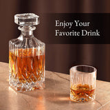 Luxury Gift For Men – Whiskey Decanter Set For Beloved Husband Or Dad Birthday Gift – 4 Whiskey Glasses And Decanter Set Is a Great Gift Idea for Whisky, Bourbon, or Scotch lovers Hydro Gizmos