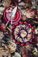 Emile Henry Made in France Ruffled Pie Dish 10.5" X2.5", 10.5" by 2.5", Burgundy Red Emile Henry