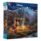 Ceaco - Disney - Thomas Kinkade - Mickey & Minnie Sweetheart Campfire - 1000 Piece Jigsaw Puzzle Ceaco