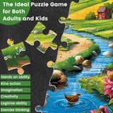 300 Pieces Puzzles for Adults Horse Puzzles Games Brain Teaser Thick Paper Animals Puzzles Pieces Fit Together Challenging Puzzles for Adult Children Elderly Gift Toy 20.5 x 15 in WSCXSC