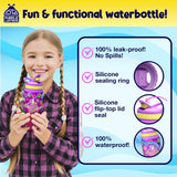 PURPLE LADYBUG Decorate Your Own Water Bottle Kit for Girls - Unicorn Design with Glitter Gem Stickers, Gifts for Girls Ages 5-8-10 Years Old Birthday, Fun Craft for Kids, Water Bottle for School PURPLE LADYBUG