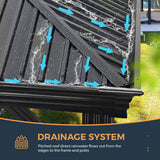 HAPPATIO 12' x 20' Hardtop Gazebo, Outdoor Aluminum Frame Gazebo with Galvanized Steel, Double Roof Permanent Patio Metal Gazebo Canopy with Netting and Curtains for Backyard, Patio, Deck (Gray) HAPPATIO