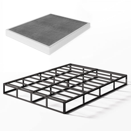 THEOCORATE 7 Inch Full Box Spring, Metal High Profile Spring, Heavy Duty Mattress Foundation, Easy Clean Cover, Quiet, Non-Slip, Simple Assembly THEOCORATE