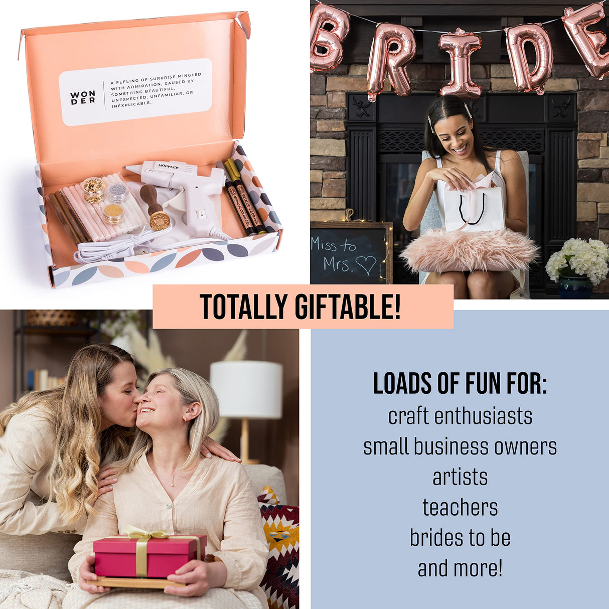 Hoppler Premium Wax Seal Kit with Seal Gun, Wax Sticks, a Flower Stamp, 12 Cavity Silicone Mold, and Extra Additions to Make Seals Stand Out and Make Invitations in Bulk. HOPPLER