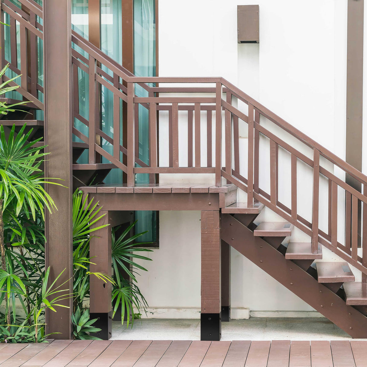 (4 PCS) LADECH 4x4 Post Anchor Base with Bottom Drainage Hole, Concealed Bolts, Black Powder Coated Brackets for Fence Posts, Pergola, Mailbox Post, Come with Wood Screws and Concrete Anchors LADECH