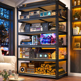 DurayLoly 84" H Garage Shelving, 6 Tier Storage Shelves Load 3000 lbs, Adjustable Garage Shelves, Metal Shelving Unit for Warehouse, Basement, Pantry, 40" Wx 16" D x 84" H, Black DurayLoly