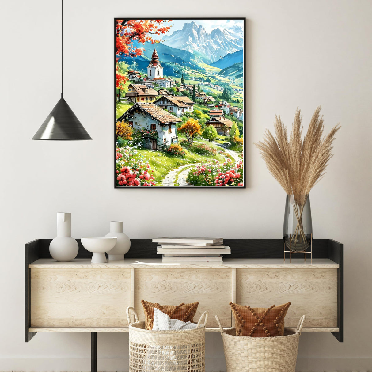 Ycydilirab Landscape Diamond Painting for Adults-5D Diamond Painting,European Town DIY Gem Painting Perfect for Relaxation and Home Wall Decor 12x16inch Ycydilirab