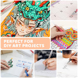 LANRENWENG 400 Pack Gel Pens for Adult Coloring Books, 200 Colored Gel Pen Include 200 Refills with 40% More Ink,Glitter Gel Pens Set for Coloring Books Drawing Journaling Scrapbook Art Supplies LANRENWENG