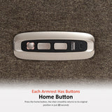 MCombo 62.2'' Wall Hugger Power Loveseat Recliner Sofa with Adjustable Headrest and USB & Type C Dual Charge Ports for Living Room, Office (Fabric, HL198M1) (Coffee) MCombo