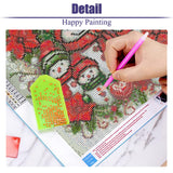 Christmas Diamond Art Kits for Adults, Christmas Diamond Painting Kits for Adults 5D DIY Full Drill Diamond Dots for Gift Wall Decor and Relaxation Gem Arts Snowman 12x16 inch Eiazuiks