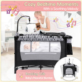 Xilingol 5-in-1 Baby Bassinet Bedside Sleeper, Baby Pack and Play with Changing Table, Portable Baby Crib with Carry Bag, Cosleeper Bassinet Attach to Bed for Newborn to Toddlers Xilingol