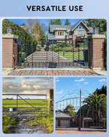 CO-Z 1 Pack Heavy Duty 6" Gate Wheel for Rolling Gate, 500 lb Capacity Chain Link Fence Gate Helper Wheel Fits 1-5/8" to 2" Tubes, Undermount Metal Swing Gate Caster with Adjustable Angle CO-Z