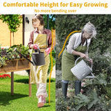 DWVO 48x18x30in Raised Garden Bed, Poly Wood Planter Box Stand,Weather Resistant Planter Box with Legs, Elevated Garden Bed for Backyard, Patio, Balcony, Brown DWVO