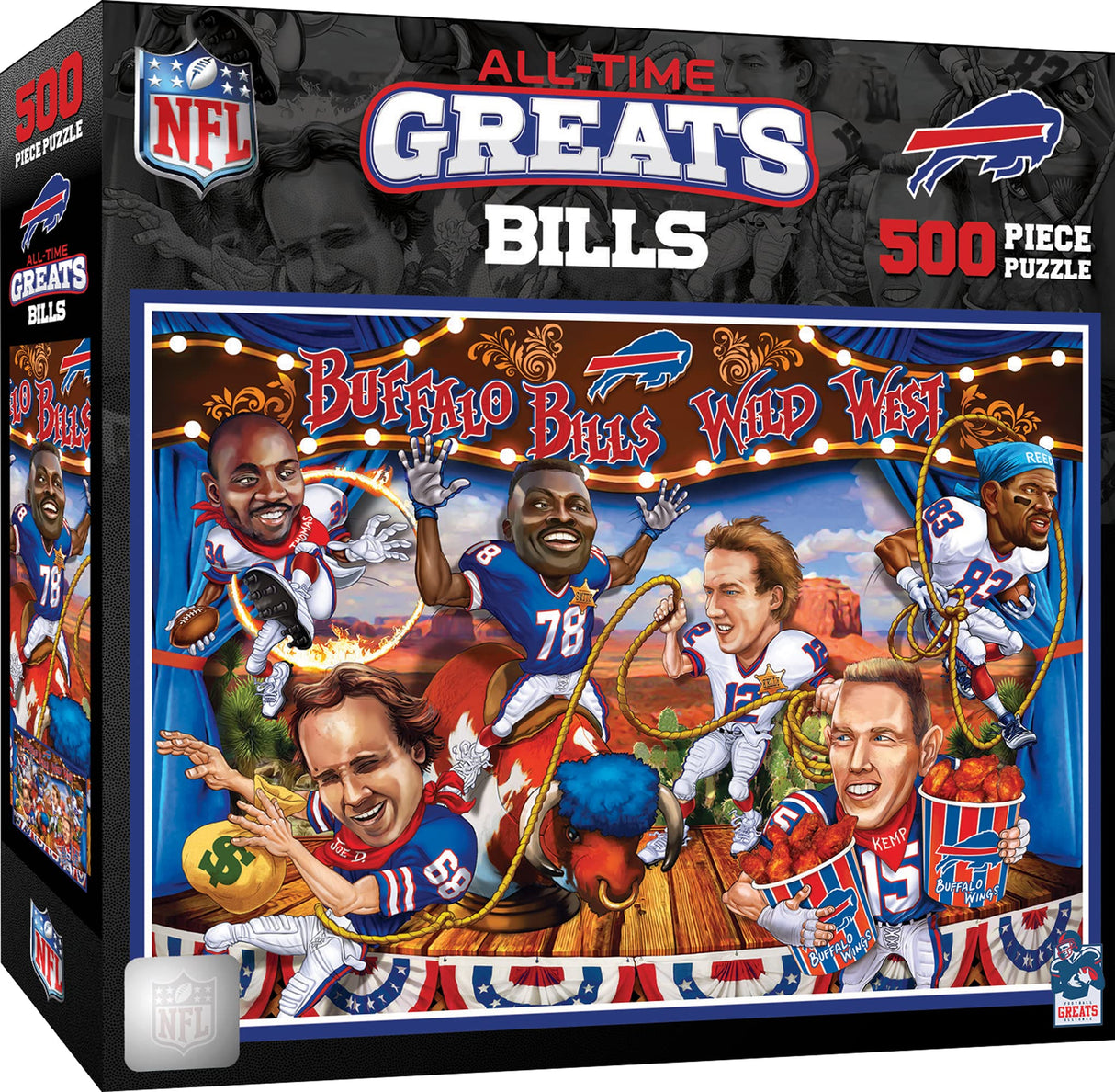MasterPieces 500 Piece Sports Jigsaw Puzzle for Adults - NFL Buffalo Bills All-Time Greats - 15x21 Masterpieces
