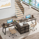 Tribesigns L-Shaped Desk with 3 Drawers, Reversible Corner Home Office Computer Desk with Shelves, 53-Inch Industrial PC Desk Study Writing Table Workstation for Small Space, Grey Tribesigns
