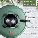 Blissun Christmas Tree Stand with Water Reservoir, Fast Clamp, Foot Pedal, Water Level Indicator, Fits up to 8FT Real Trees Blissun