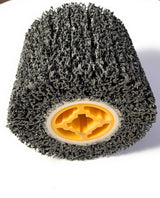 Signi Poly Strip Abrasive Drawing Wheel,Clean & descale welds,Paint Rust and Oxidation Wheel Remover Wheel, Polisher Sander Wire Draw for Hand held Polishing Machine (120x100x19mm) SIGNI