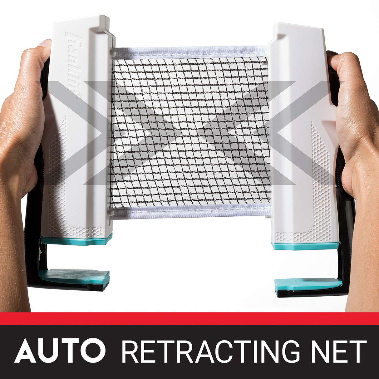 Franklin Sports Anywhere Table Tennis – Complete Portable Ping-Pong Set – includes Ping-Pong Paddles, Balls, Net, Plus Easy-Carry Bag – Easy Set-Up – Expands to 6’ – Easily Attaches to Table Surfaces Franklin Sports