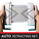 Franklin Sports Anywhere Table Tennis – Complete Portable Ping-Pong Set – includes Ping-Pong Paddles, Balls, Net, Plus Easy-Carry Bag – Easy Set-Up – Expands to 6’ – Easily Attaches to Table Surfaces Franklin Sports