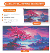 igoodom Large Diamond Painting, Landscape Large Diamond Art Kits for Adults, Full Drill Round Big Diamond Painting, DIY Gem Art and Crafts for Home Wall Decor Gift 27.5 X 15.7inch igoodom