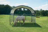 ShelterLogic 12' x 12' Corral Shelter and Livestock Shade Waterproof and UV Treated Universal Cover for Horses, Goats, and Other Livestock (Corral Panels Not Included) ShelterLogic