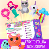Creative Kids Felt Sewing Kit - Craft 15+ Characters - Fun DIY Kit for Kids 8+ - Creative Sewing Craft Set Creative Kids