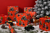 Titiweet Monster Truck Christmas Wrapping Paper - 17" x 16.4 ft - Monster Truck with Santa, Christmas Trees, Candy Canes Design for Kids Titiweet