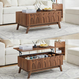Bifins Coffee Table, Lift Top Coffee Table with Hidden Compartment,Mid Century Modern Lift Tabletop for Home Living Room Office Bifins