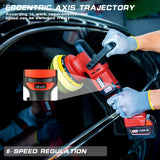 IRONFIST Cordless Orbital Polisher for Milwaukee M18 Battery, Car Polishing Waxer Machine 6inch work disk with brushless motor 6 speeds 750-6800RPM, (No Battery) IRONFIST