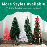 Premium 6Ft Christmas Tree with 1200 Tips for Fullness - Artificial Canadian Fir Full Bodied Christmas Tree 6ft with Metal Stand, Lightweight and Easy to Assemble PREXTEX