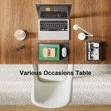 Feonase 63" Extendable Dining Table, Modern Farmhouse Dining Room Table for 4-8, Wooden Kitchen Table for Small Space, Dining Room, Home Office, Living Room Furniture, Walnut Feonase